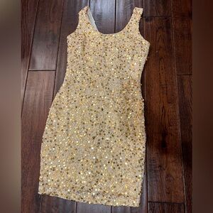 Forever 21 gold sequin party dress. Size Medium.